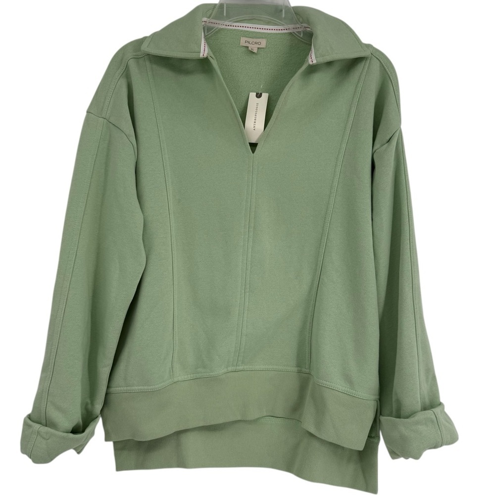 Anthropologie Pilcro NWT Pullover Oversized Sweatshirt Women's Size XS Green